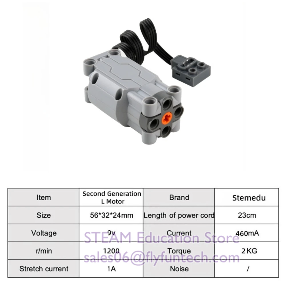 1/2/4 Uds. Piezas técnicas de función de potencia MOC Motor L juguetes de bloques de construcción accesorios 88003 Compatible con Leduo