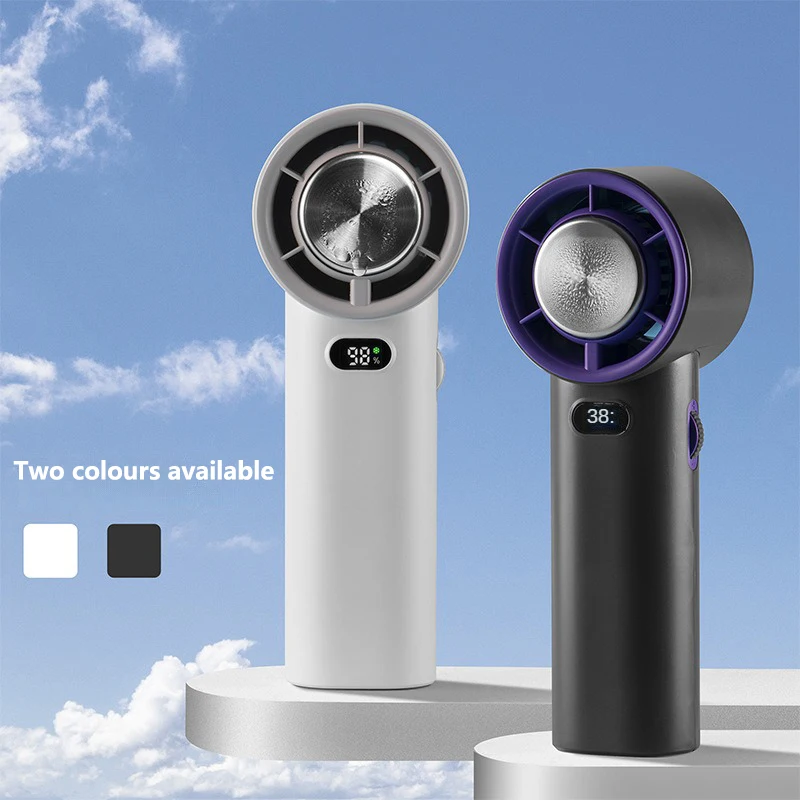 100-speed Mini Portable Handheld Fan Semiconductor Cooling Fan USB Rechargeable Bladeless Turbofan Fast Cooling