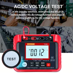 HYTAIS Insulation Digital megohmmetro voltmetro ad alta tensione 1000V 10GΩ 2000 conteggi resistore Meter strumento da elettricista