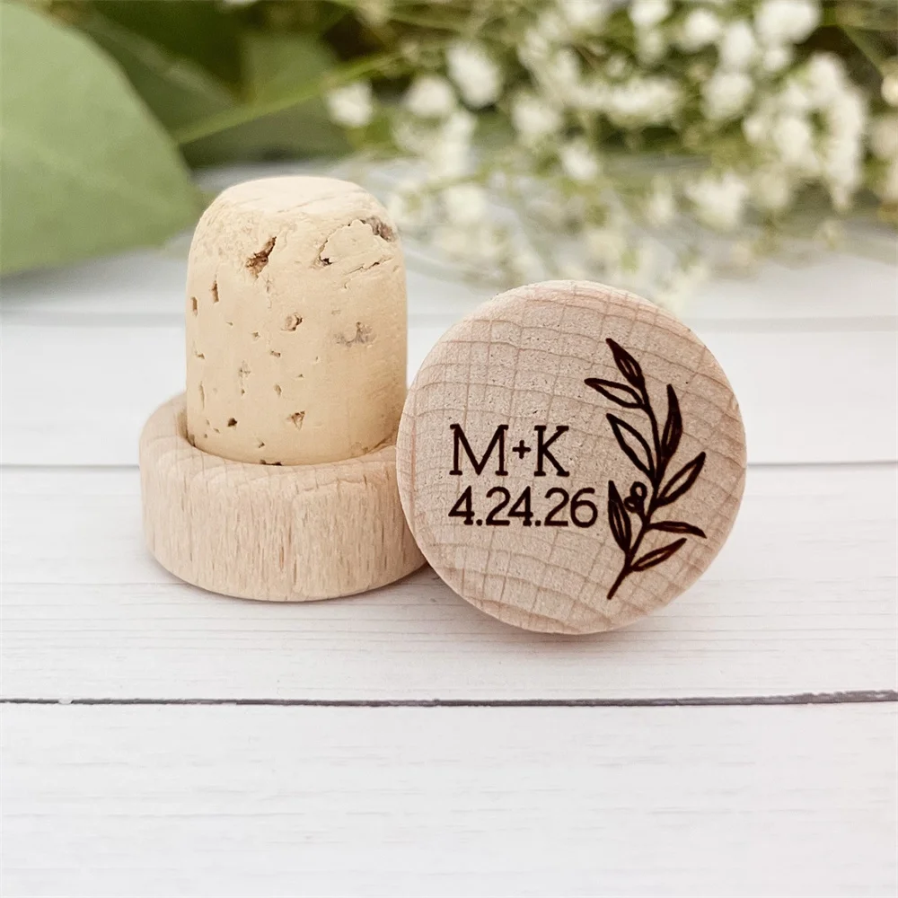 Personalized Wine Bottle Stopper, Cork Bottle Stopper, Custom Wine Stopper Wedding Favors, Wine Cork Favor Custom Wine Stopper,