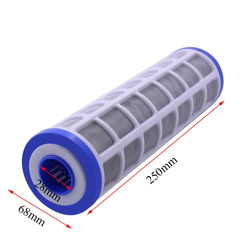 10 "o pre-filtro de aço inoxidável do purificador de água do cartucho do filtro da rede de arame de 40 mícrons pode encher o polifosfato para a prevenção da escala