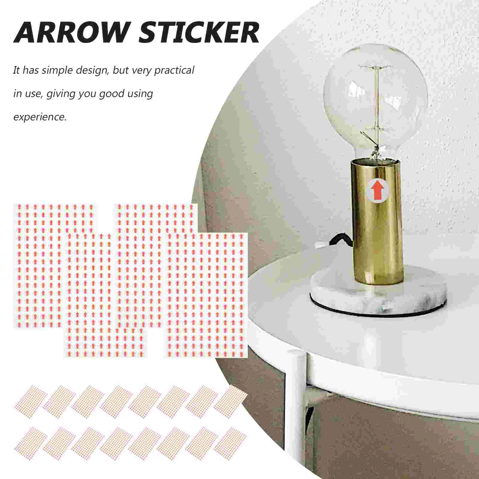 20 Sheets Arrow Stickers Signs Indication Decals Paper Directional Marking Wall Floor Red Arrow Strong Adhesion Traffic