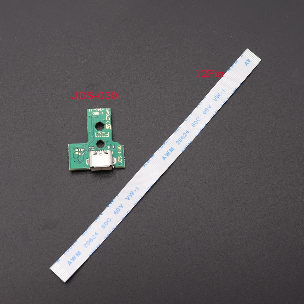 1pc USB Charging Port Socket Circuit Board For 12Pin JDS 011 030 040 055 14Pin 001 Connector For PS4 Controller