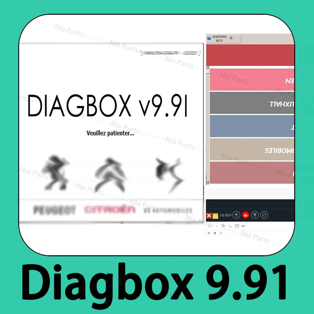 PP2000 software Diagbox V9.91 VM Diagnostic tools Repair diagbox 9.91 Maintenance Tools tuning cars trucks new vci obd2 2024