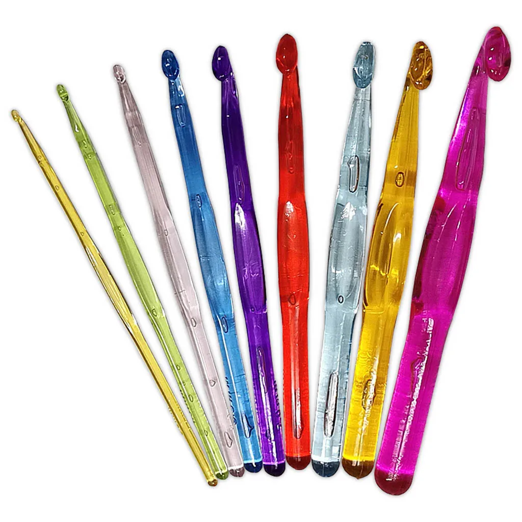 Multi-color Plastic Knit Crochet Hooks, Knitting Needles, Weave Craft, 1Set