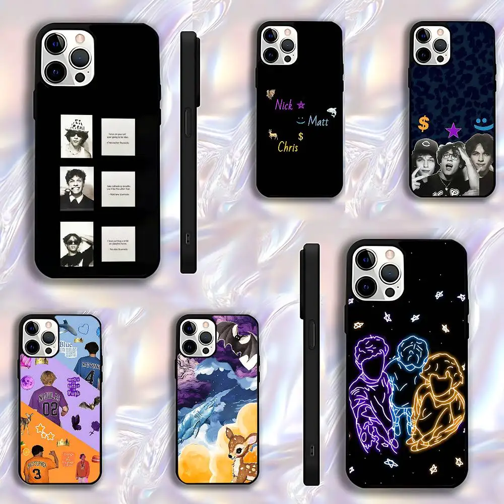 

S-Sturniolo T-Triplets Phone Case For iPhone 17,16,15,14,13,12,11,Pro,Max,Plus,E,Air,Mini Protective Black Cover
