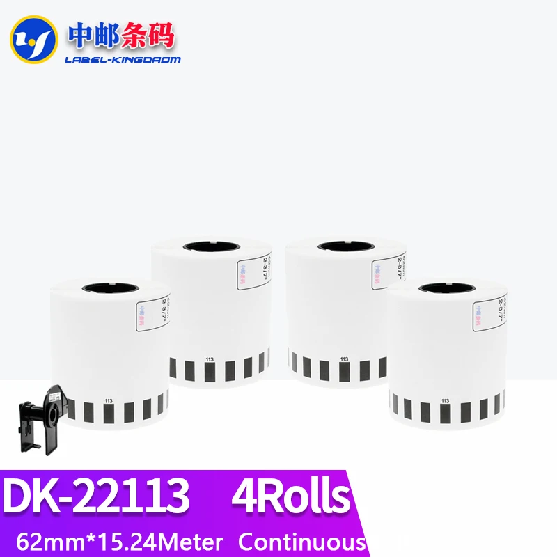 Imagem -01 - Etiqueta Transparente da Película Clara Compatível com o Irmão Ql570 700 800 Impressora Dk22113 Dk22113 62 mm 15.24m Rolls