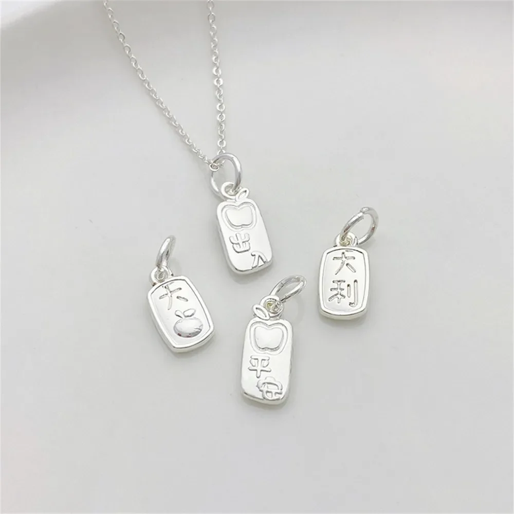 Colgante de plata quiere hacer una fortuna, suministros de joyería DIY, cuentas para collar, pulsera, accesorios artesanales