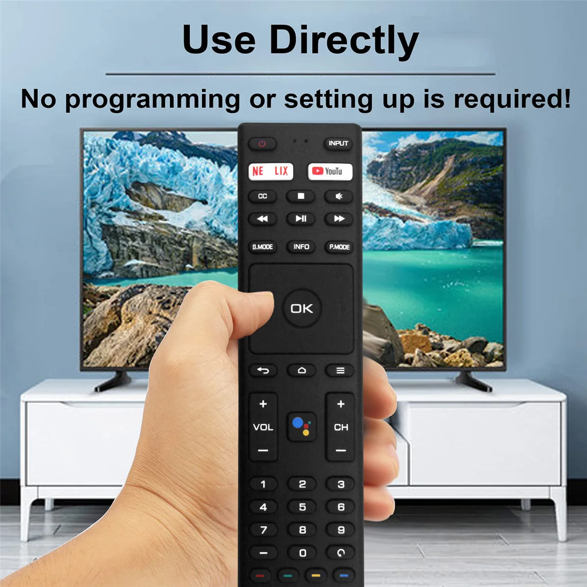 Replace RM-C3329 Remote Control for JVC Smart 4K UHD LCD HDTV RM-C3359 RM-C3369