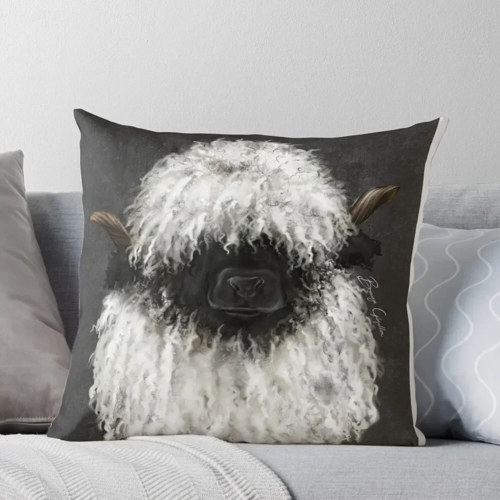

Bo Sheep. Valais Blacknose Sheep. Throw Pillow Sofa Covers Pillowcase pillow