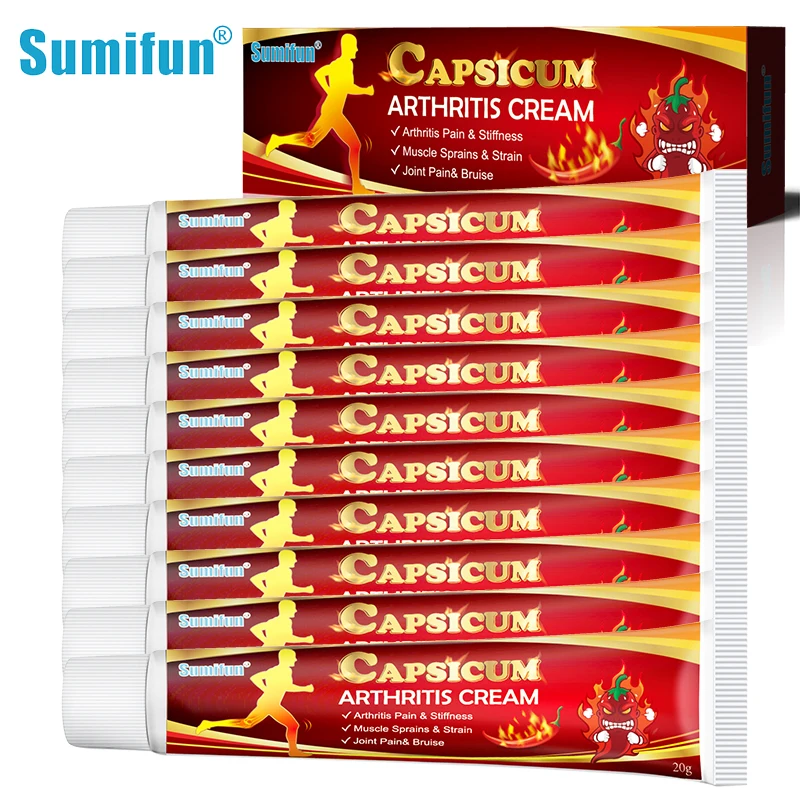 

10Pcs Sumifun Capsicum Pain Cream Hot Back Arthritis Treatment Ointment Knee Joint Relief Neck Shoulder Muscle Chinese Medicine