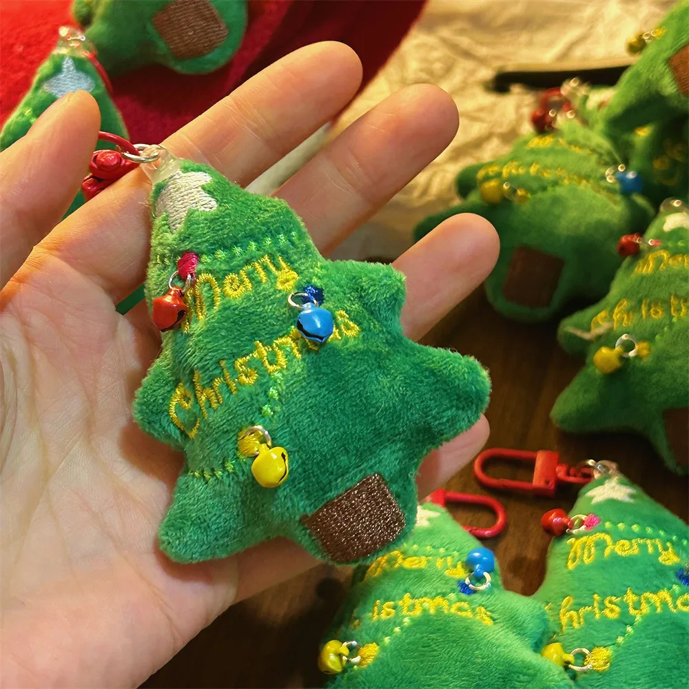 

Plush Christmas Tree Pendant Cute Little Bell Christmas Gift Girlfriend Bag Hanging Decoration Student Backpack Accessories