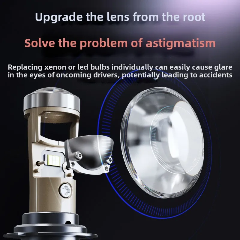 H7 عدسة المصباح منخفضة شعاع Tangent السيارات LED السوبر مشرق المصباح H11 لمبة 9005 الليزر كشافات تعديل