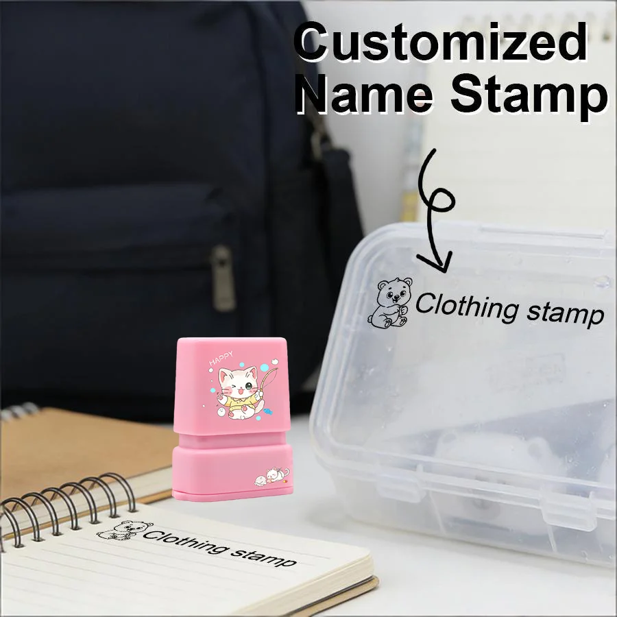 

Custom Kids Name Stamp for Clothes-Waterproof Fabric Stamp|Anti-Loss Label for Shoes&Backpack|Kindergarten Gift Set|Multilingual