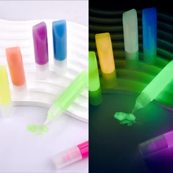 6ml Light Fluorescent Luminous Paint Epoxy Resin Pigment Glow In Dark Acrylic Paints For DIY Party Makeup Decoration Supplies