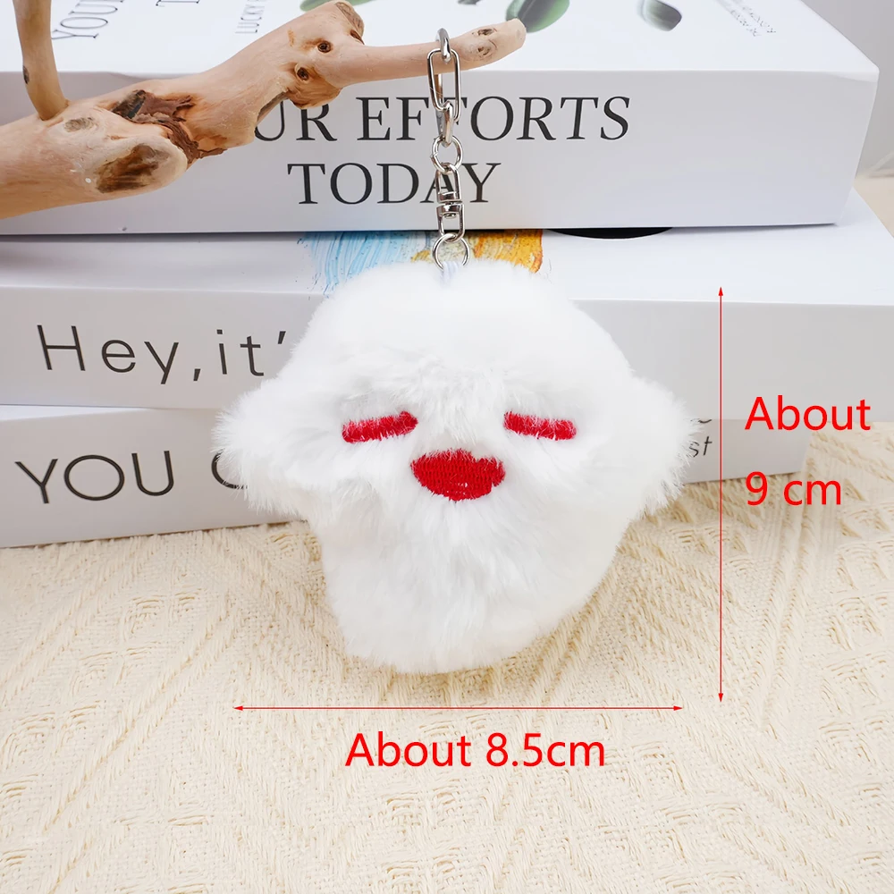 Auswirkungen Scaramouche Katze DIY Plüsch Schlüssel bund Cosplay Anime Hutao Ghost Anhänger Rucksack Schlüssel ring Halloween Party Dekoration – Detail 5