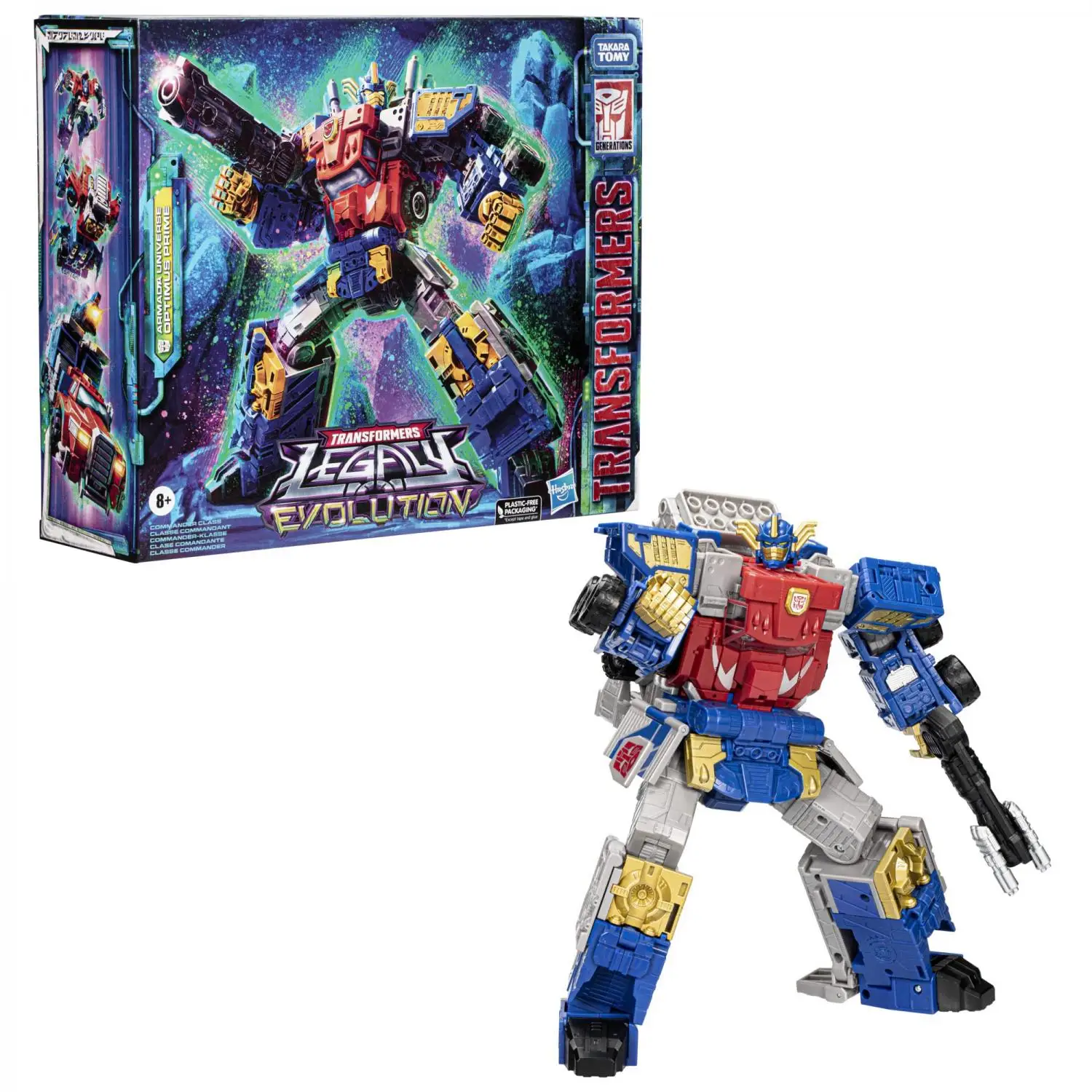 Transformers Toys Legacy Evolution Commander Armada Universe Optimus Prime Toy, 7.5-Inch, Action Figure