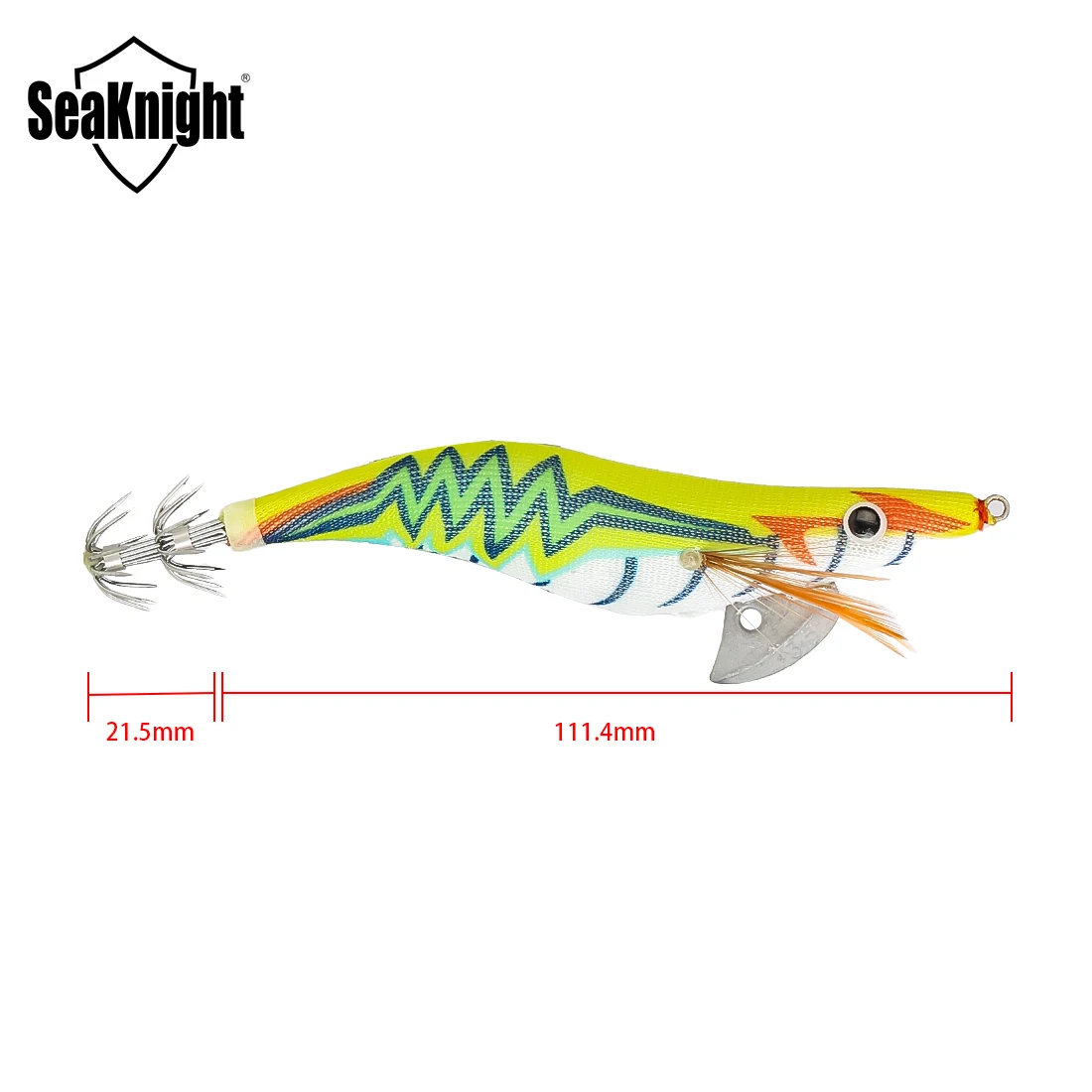 SeaKnight 1PC Luminous Squid Jigs Night Fishing  Shrimp Baits Fishing Lure  Artificial  Bait 12.2g/14.2g/20g Octopus Sea Fishing