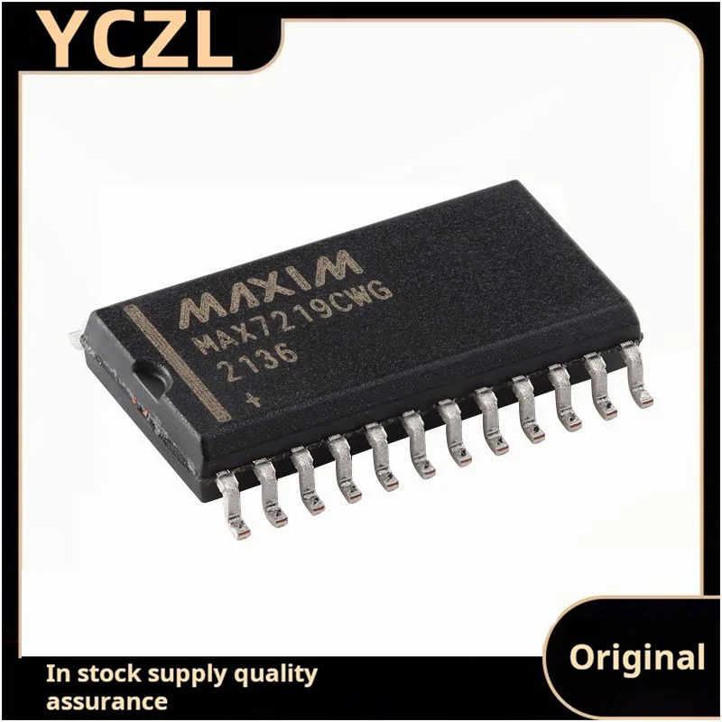 

5 шт. MAX7219CWG + T SOIC-24 последовательный интерфейс 8-битный светодиодный чип драйвера дисплея оригинальный подлинный