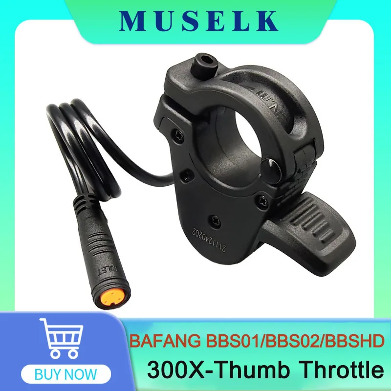 

BAFANG 300X Ebike Thumb Throttle Electric Bicycle 3PIN Female Throttle 12V 24V 36V 48V 60V 72V Compatible with BBS01, BBS02B, BB