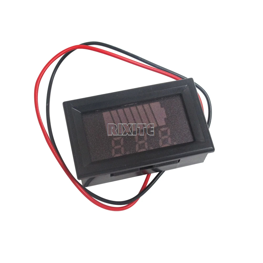 12V 24V 36V 48V 60V Car Battery Charge Level Indicator Lithium Battery Capacity Meter Tester Display LED Tester Voltmeter