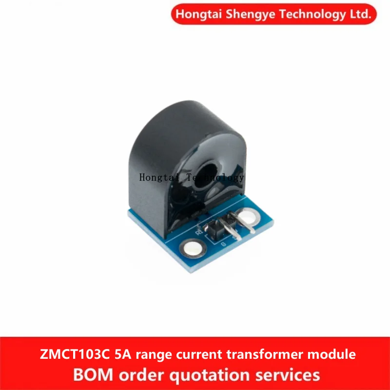 Módulo de sensor de corriente CA monofásico con transformador de corriente de rango ZMCT103C 5A