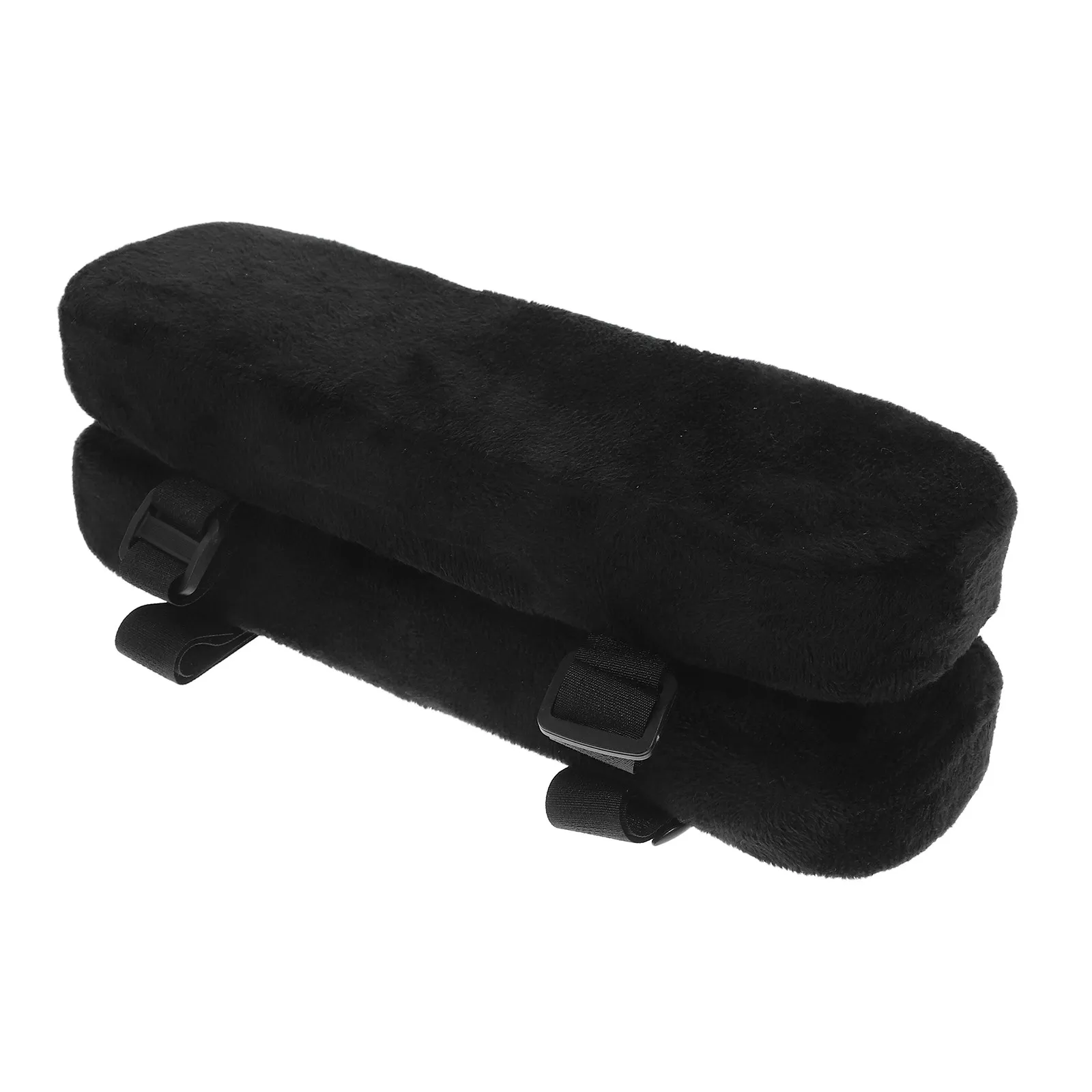 2Pcs Premium Memory Foam Armrest Cushions for Office Chair Padded Arm Rest Covers Breathable Fabric Long Strap Secure Fit