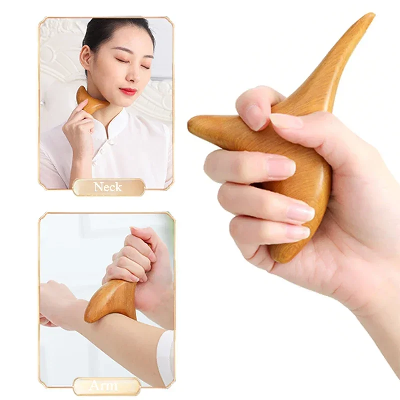 

1 PC Neck Foot Wood Trigger Point Massage Gua Sha Tools,Home Gym Professional Wooden Therapy Massage Tool for Back Leg Hand Face