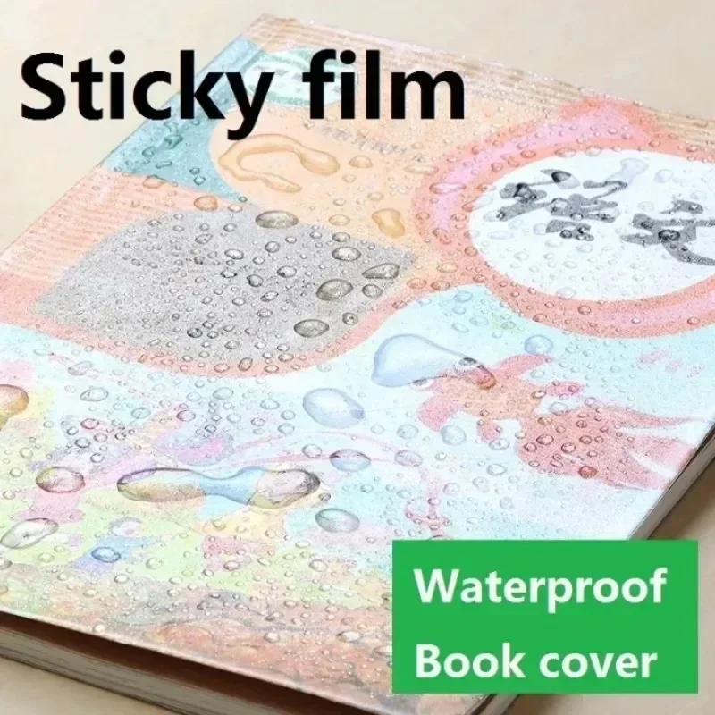 Paquete de 10 unidades de película de cubierta de libro autoadhesiva transparente A4 para estudiantes S/M/L, envoltura de libro impermeable, Protector de cuaderno, película de libro esmerilada