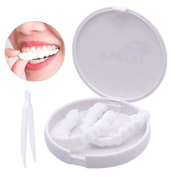 Dental Adjustable Fake Tooth Cover Temporary Resin False Braces with Box Perfect Fit Teeth Whitening Snap On Smile Veneers