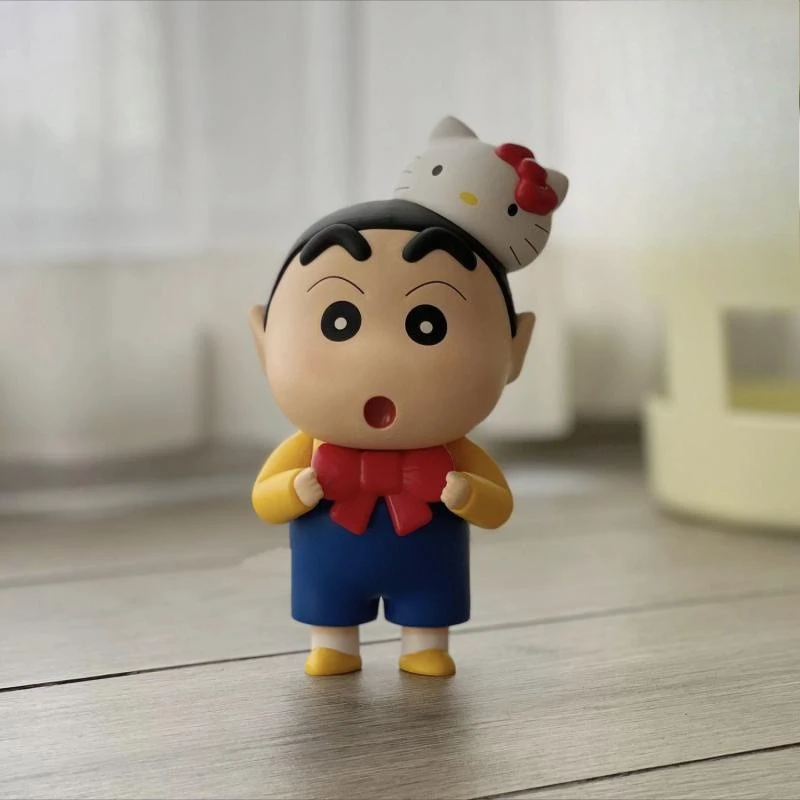 

Crayon Shin chan Anime Figure GK Standing posture kawaii doll desktop decoration model children birthday Toys