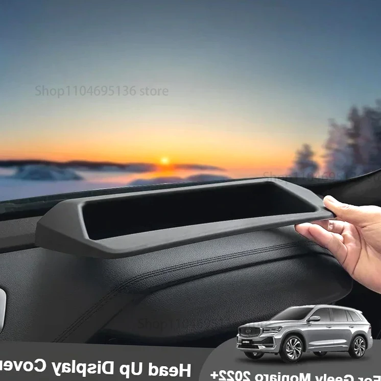 

New！ Car Hud Display Protective Cover For Geely Monjaro Xingyue L 2022 2023 High Transparency Glass Head Up Display Dust Cover