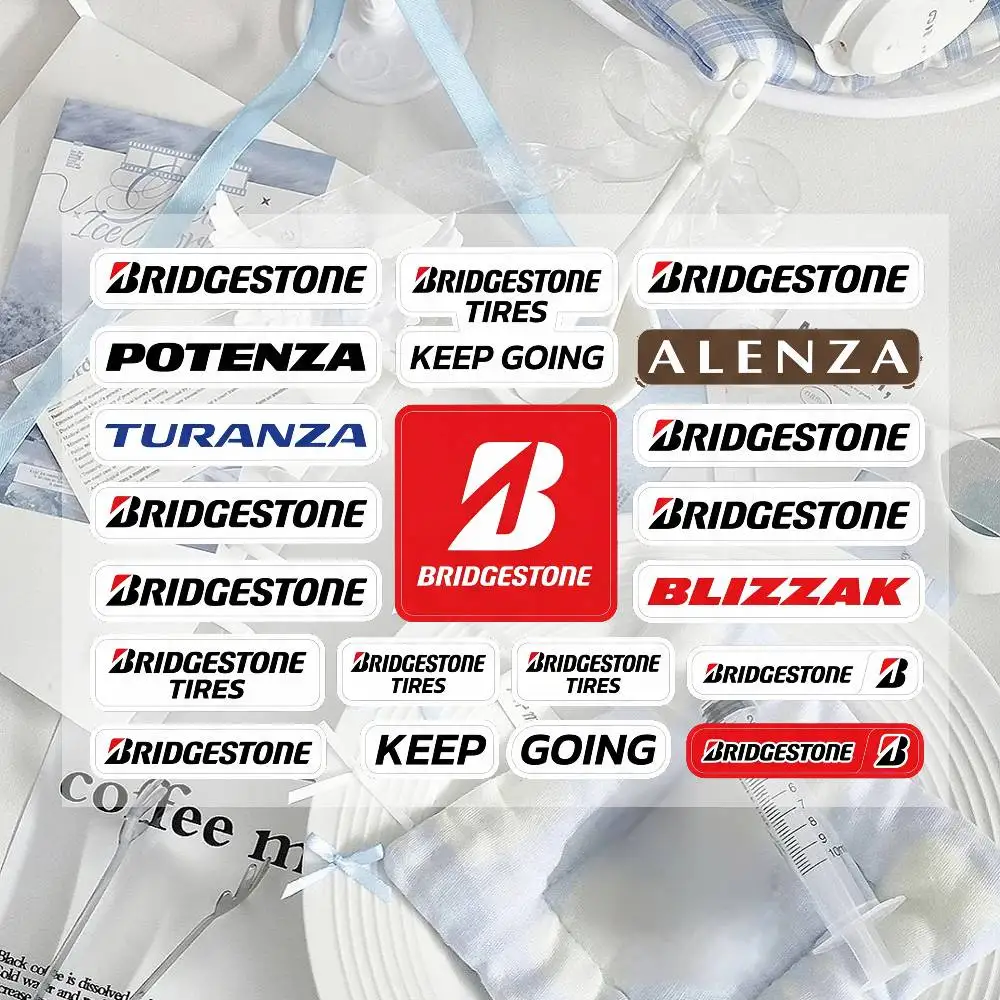 

For Bridgestone Waterproof Reflective Motorbike Stickers Easy Peel Removable Decals For Motorcycle Car