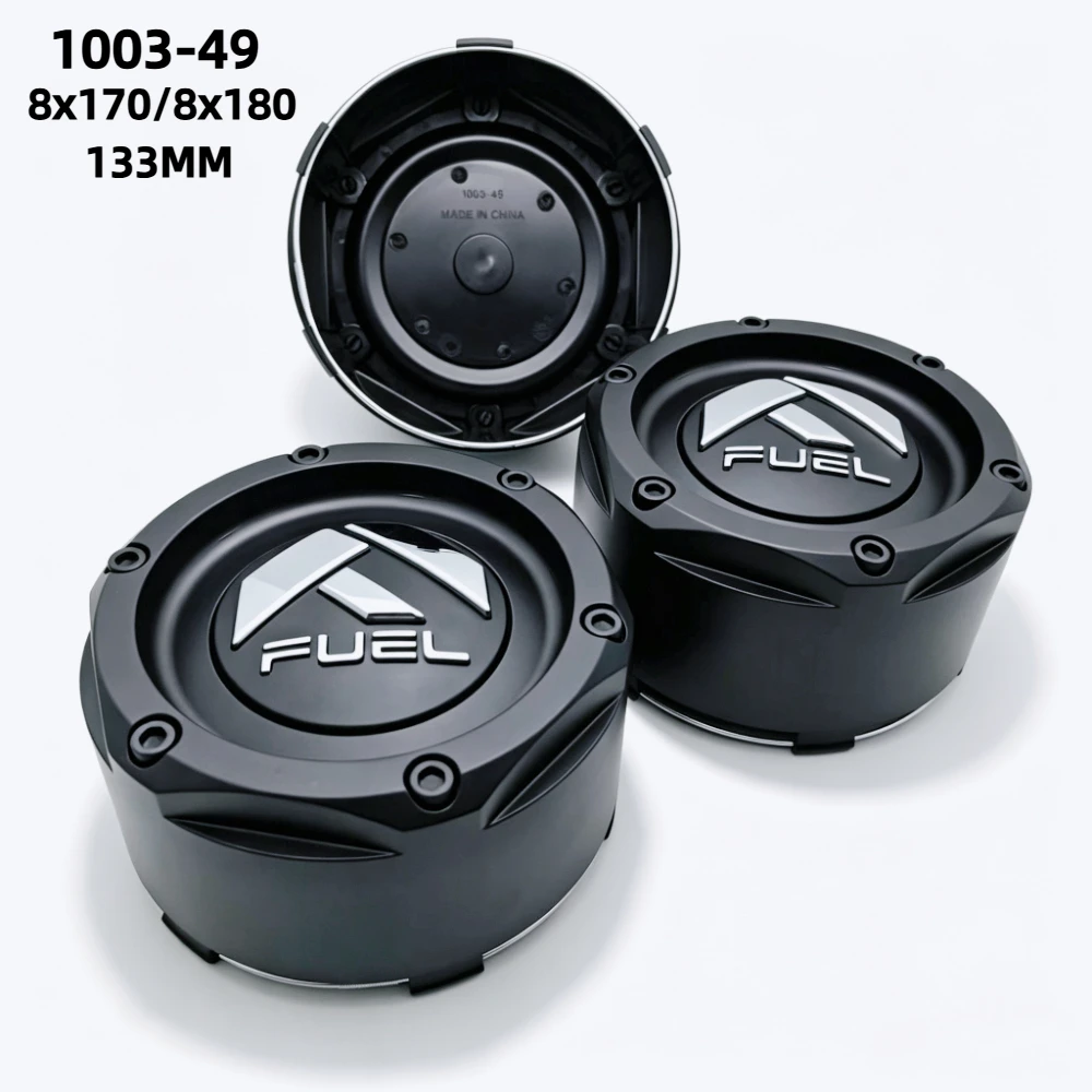 4pcs 1003-49 Snap-in Off-road Car Wheel Center Caps Hub Cap 133MM Rim Dust Cover Hubcaps Car Accessories for Fuel Rims PCD 8x180