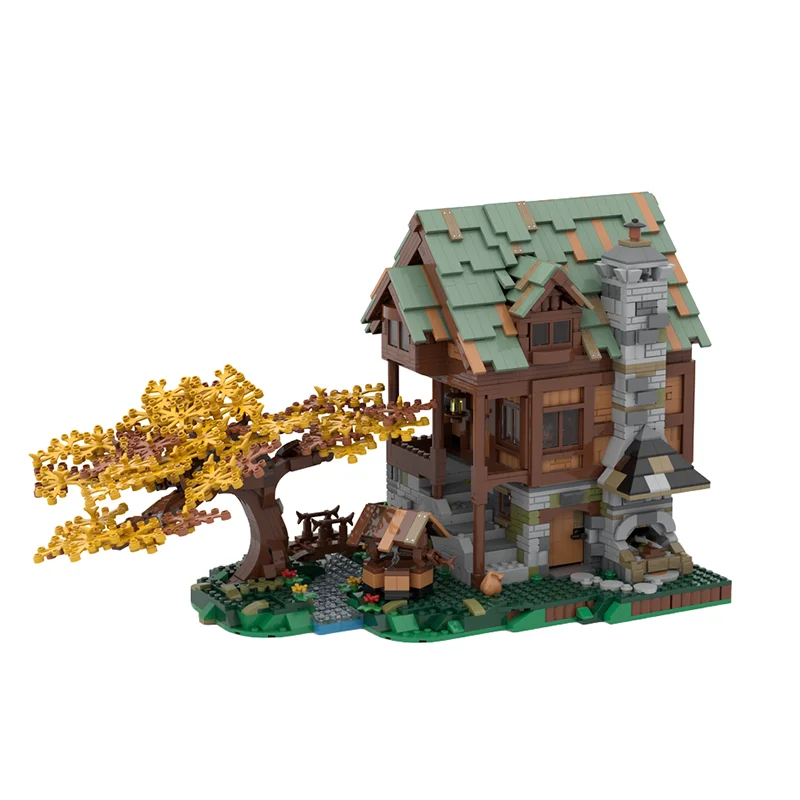 New 2716Pcs Moc European Medieval Street View Old Shop for Tools Model Diy Creative Ideas Toy Birthday Gift Building Blocks