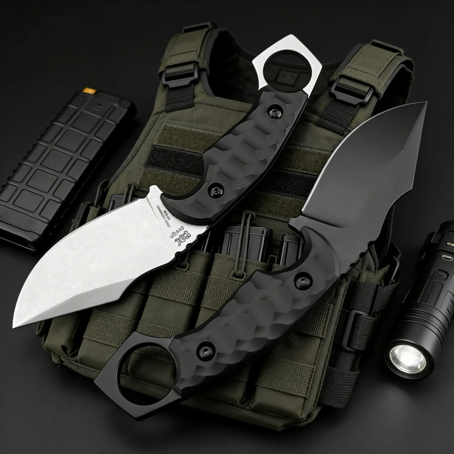 

FX Sharp Outdoor Knife 5Cr13Mov Blade Ручка из нейлонового волокна Подходит для выживания на открытом воздухе в диком охотничьем нож EDC