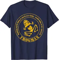 Distressed Bone Frog Symbol Frogman Fight Diver T-Shirt 100% Cotton O-Neck Short Sleeve Summer Casual Mens T-shirt Size S-3XL