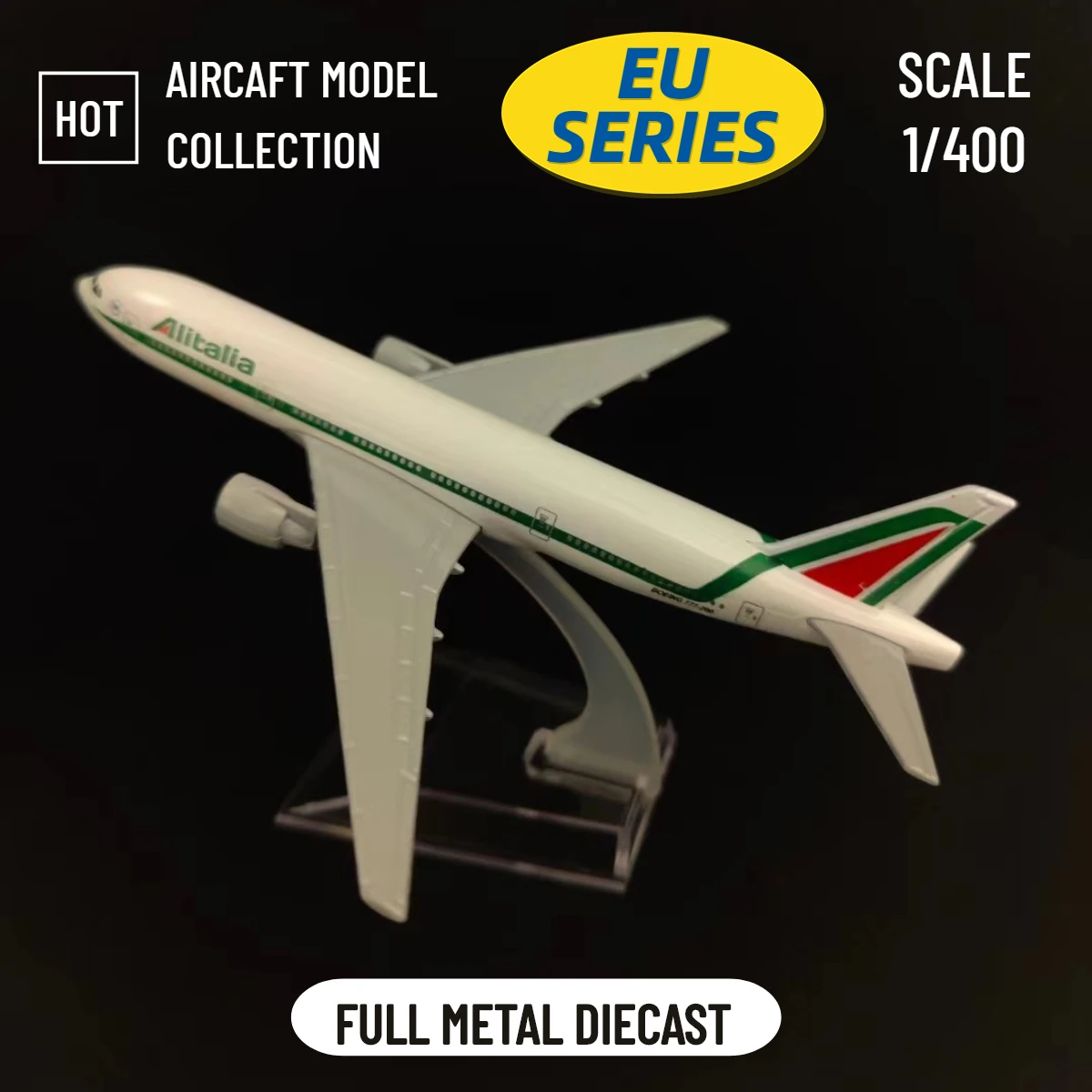 Scale 1:400 Metal Airplane Replica ALITALIA Italy Spain Airlines Boeing Airbus Model Diecast Aircraft Miniature Toy for Boys