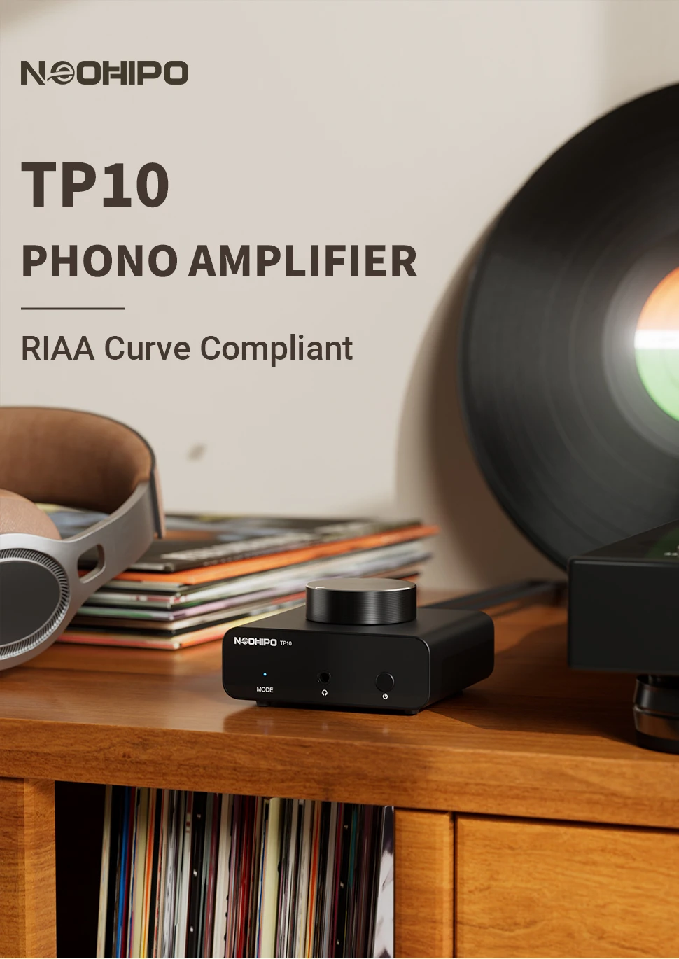  NEOHIPO TP10 Plattenspieler-Vorverstärker Phono-Vorverstärker Mini-Vorverstärker für Plattenspieler RCA/3,5-mm-Ausgang Geräuscharmer Kopfhörer-Vorverstärker – Detail 1