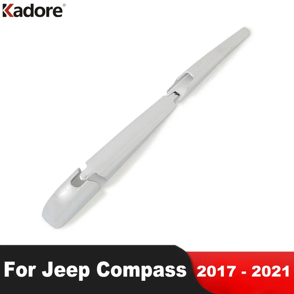 For Jeep Compass 2017 2018 2019 2020 2021 Chrome Car Rear Window Wiper Cover Trim Tail Windshield Arm Blade Frame Accessories