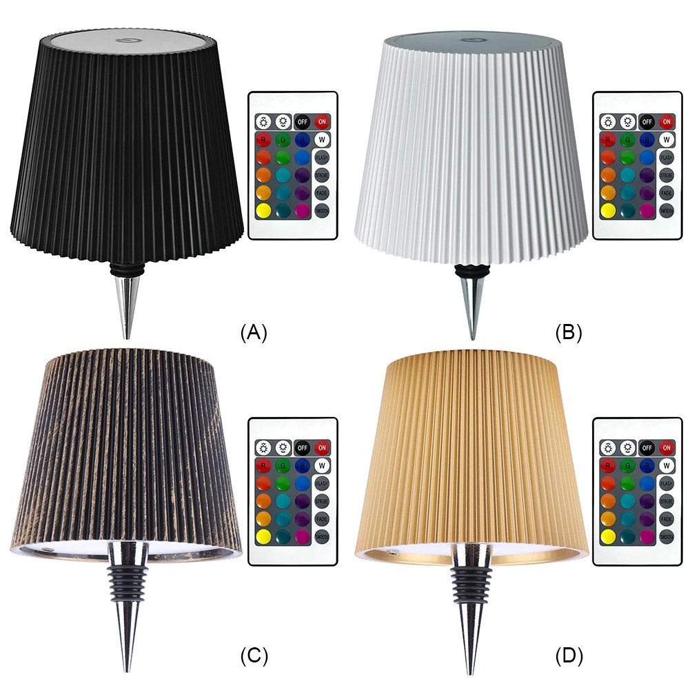 Беспроводная лампа для бутылок, 3 цвета + RGB светильник для бутылки вина, перезаряжаемая лампа для бутылок вина, декоративный ночник для баров, ресторанов