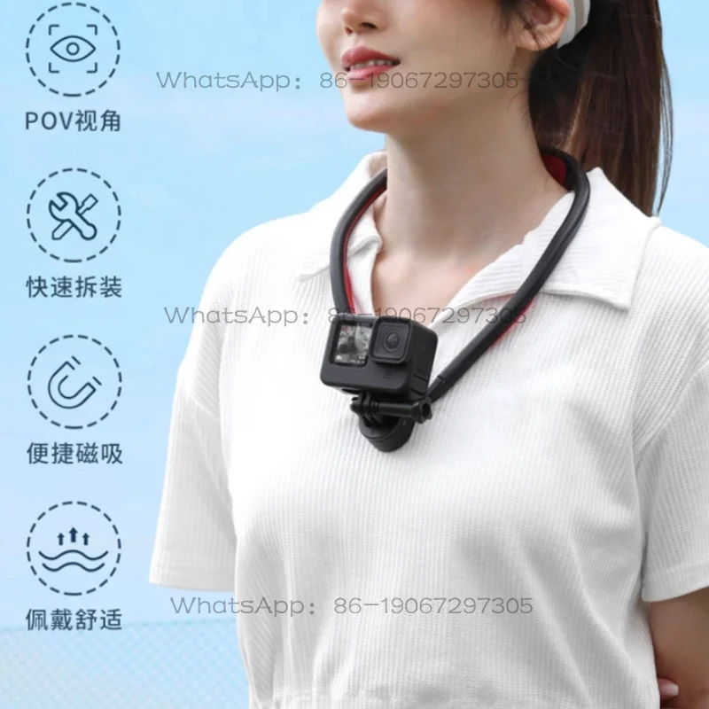 neck-bracket-panoramic-motion-camera-shadow-stone-first-person-mobile-phone-magnetic-suction-quick-dismantling-chest