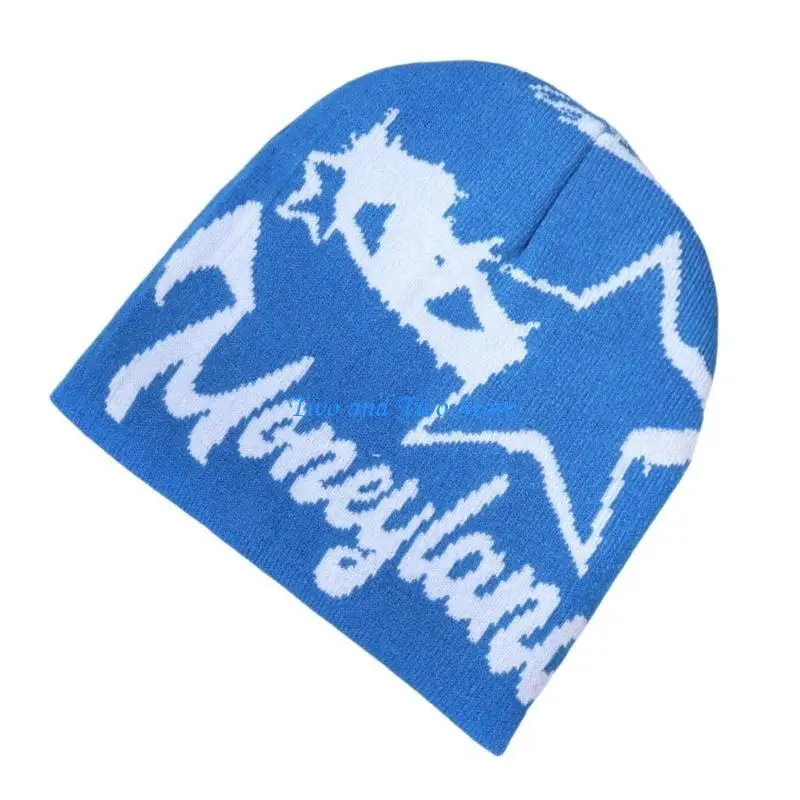 HX6F Stylish Knitted Hat Outdoor Sports Hat Casual Cool Hat Personality Trendy Hat