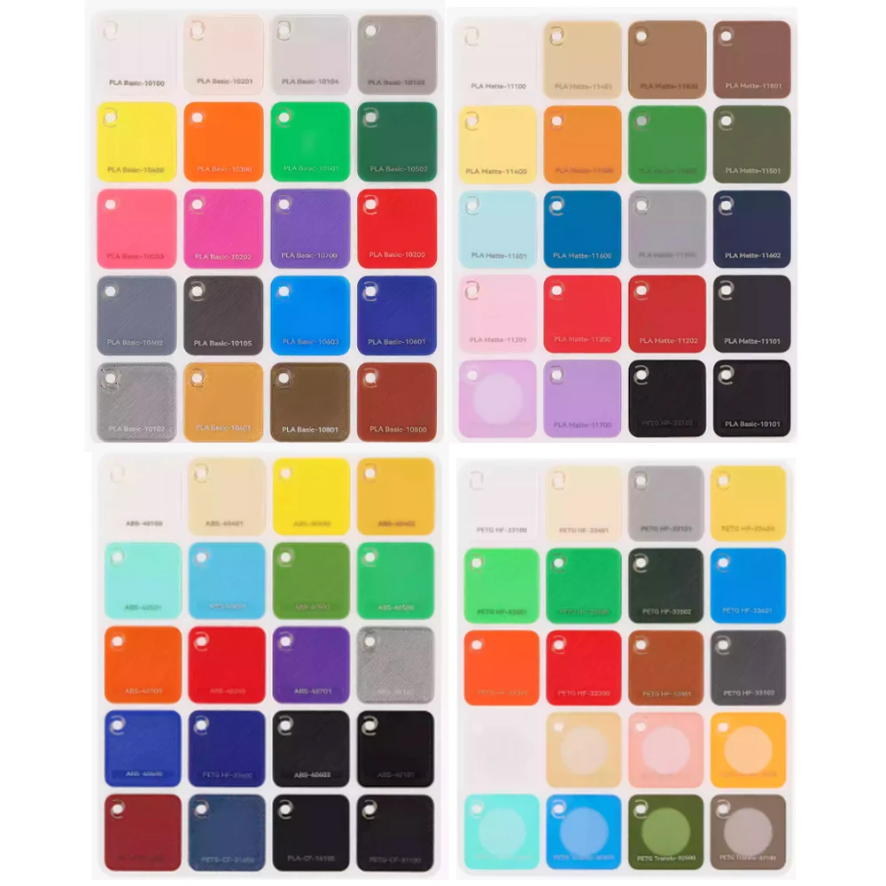 

Официальные цветные карты Bambu Lab с 3D-печатью, 24*24 мм, 80 шт., на выбор, дезифицированный тип и цвет