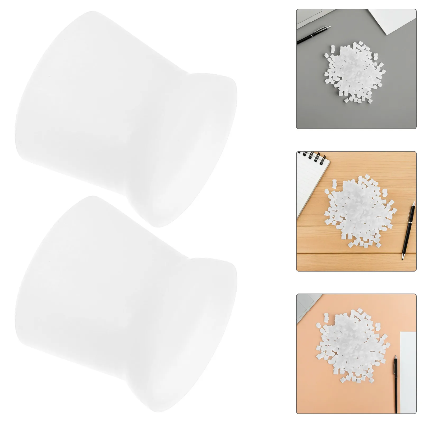 

300Pcs White Silicone Ink Cups Tattoo Pigment Containers for Eyebrow Eyeliner Lip Color Makeup Artists Studio Portable Stable