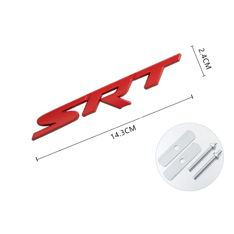 3D Metal R/T RT odznaka Srt przedni grill samochodowe naklejki z emblematem dla ładowarki Ram Viper Magnum Avenger Challenger stylizacja samochodu karawana