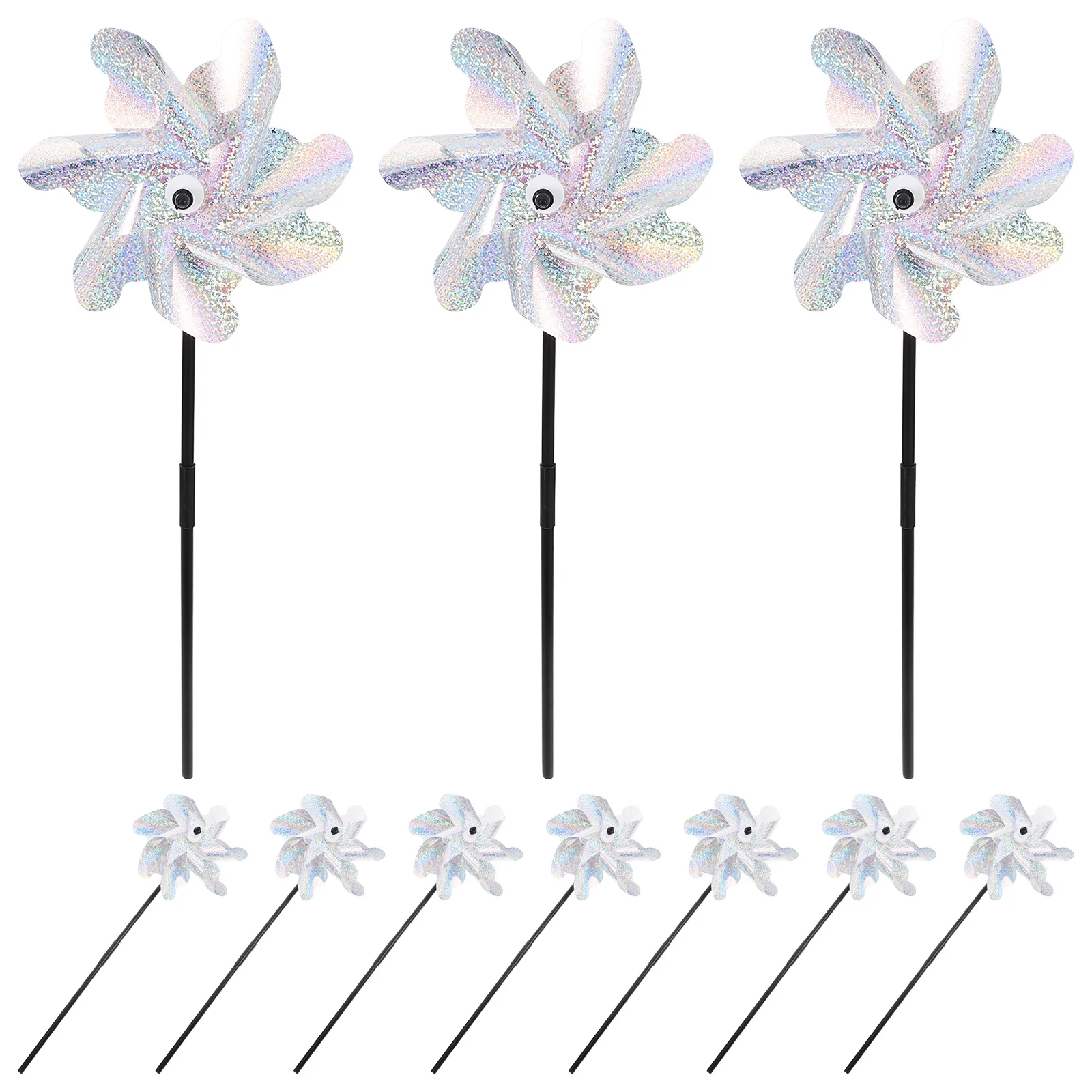 

10Pcs Wind Spinner for Yard Garden Bird Repellent Decorative Pinwheels Farm Garden Windmill Crop Protection Wind Spinners Decor