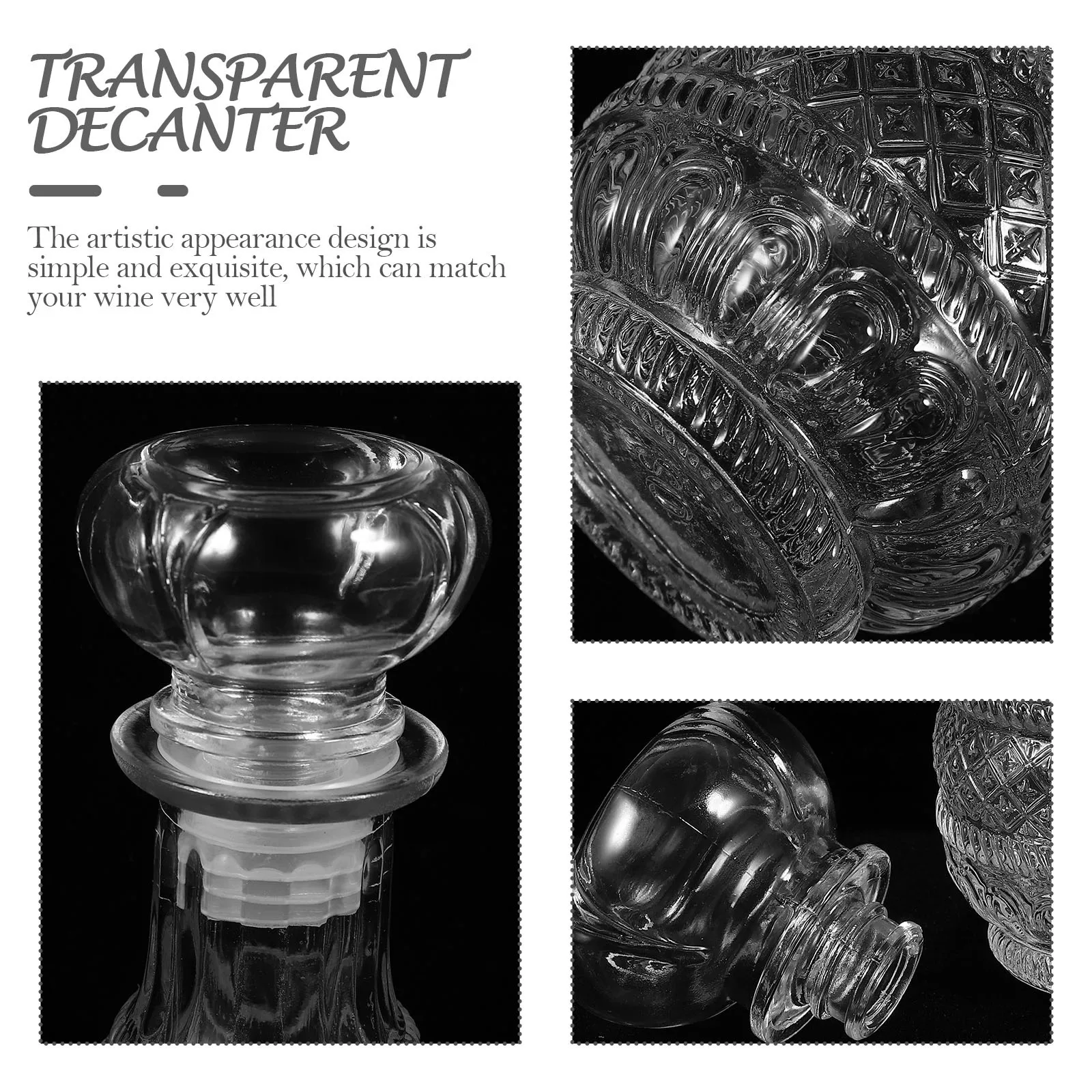 

Прозрачный стеклянный графин для вина, изысканный дизайн, улучшает вкус, идеально подходит для графина-контейнера для ресторана