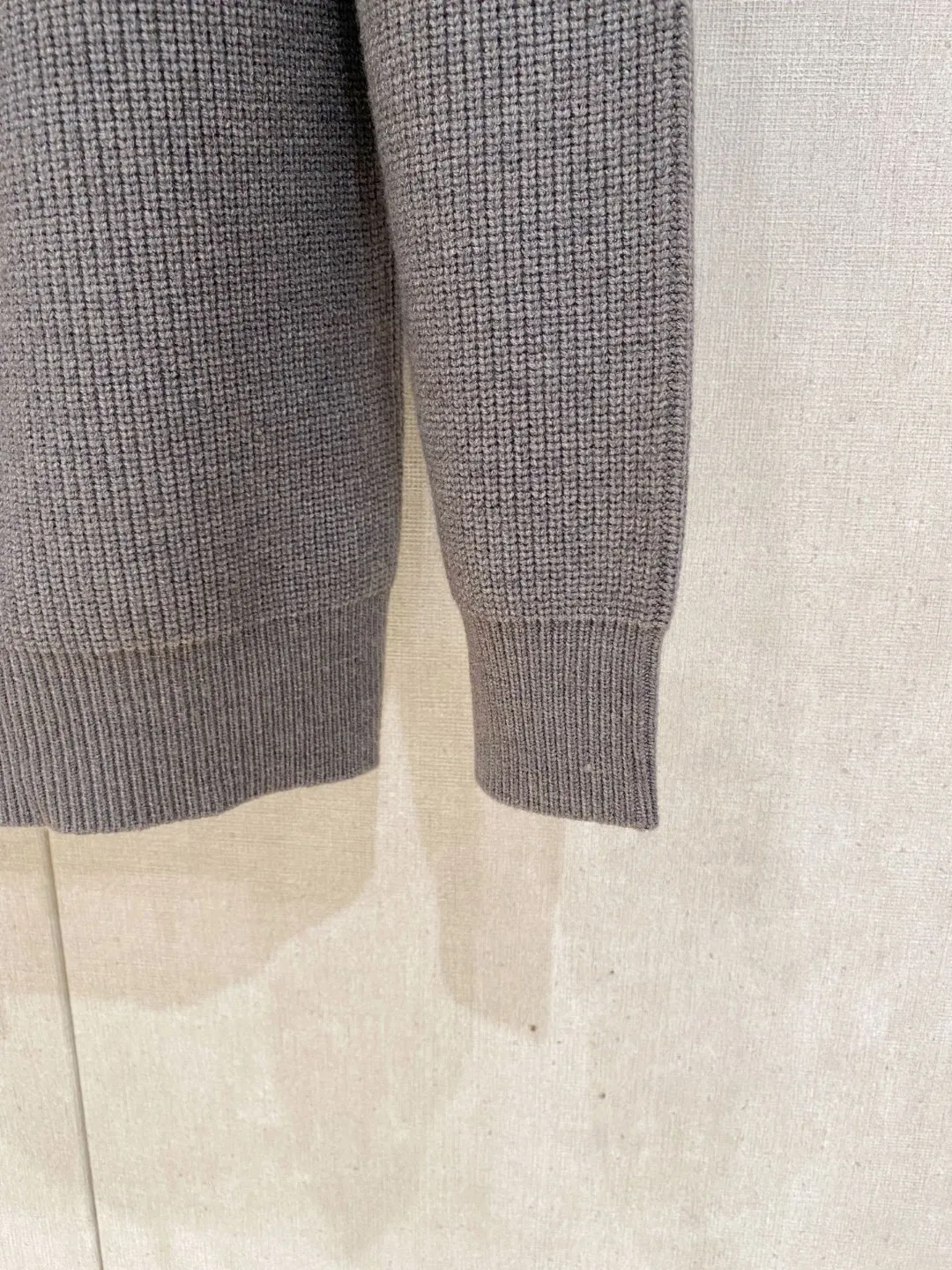 سترة محبوكة فضفاضة ودافئة بياقة واقفة وسحاب LP #5