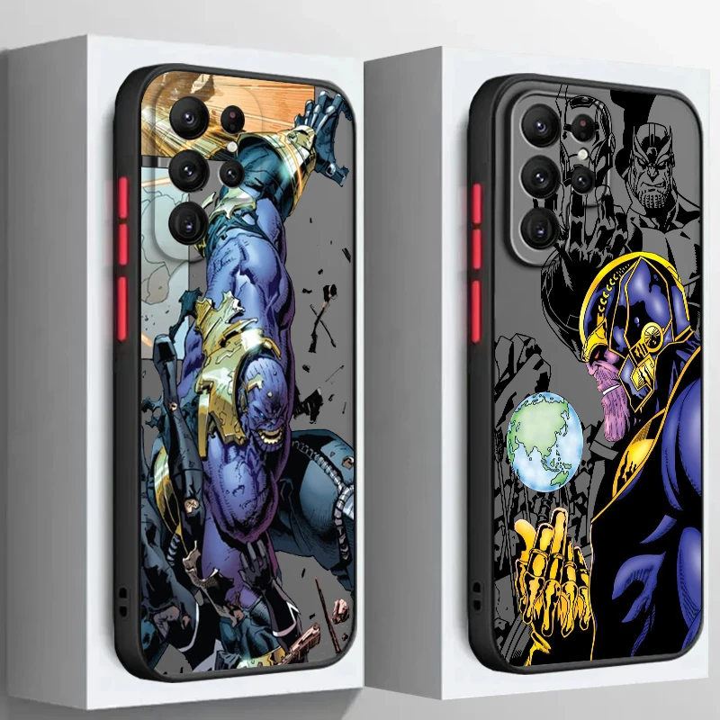 Marvel Thanos Fashion Frosted Translucent For Samsung Galaxy S24 S23 S22 S21 S20 FE S10 S9 S8 Plus Ultra Pro 5G Back Phone Case